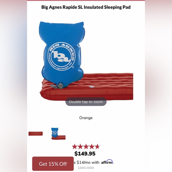 moosejaw sleeping pad new in box - Picture 2 of 3